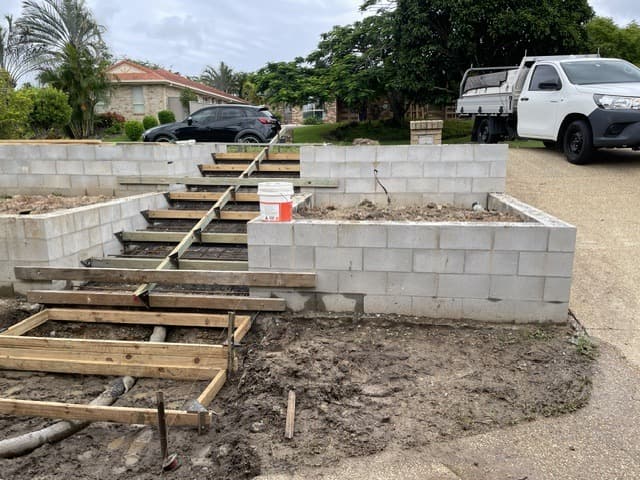 Front Landscape & Entry Transformation — During photo 1